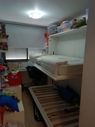 Cama abatible doble blanca