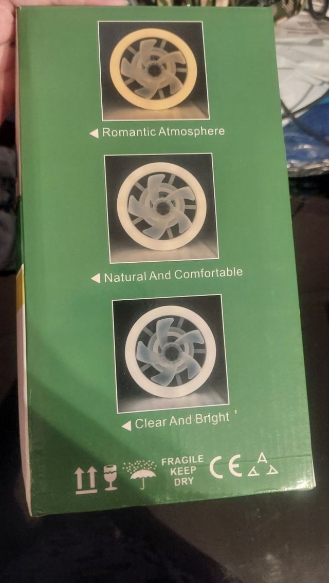 Lámpara ventilador techo blanca