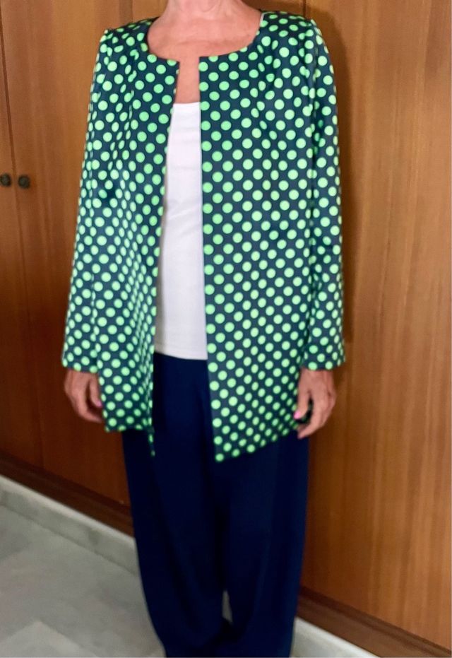 Blazer lunares verde y azul