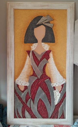Cuadro Menina artesanal