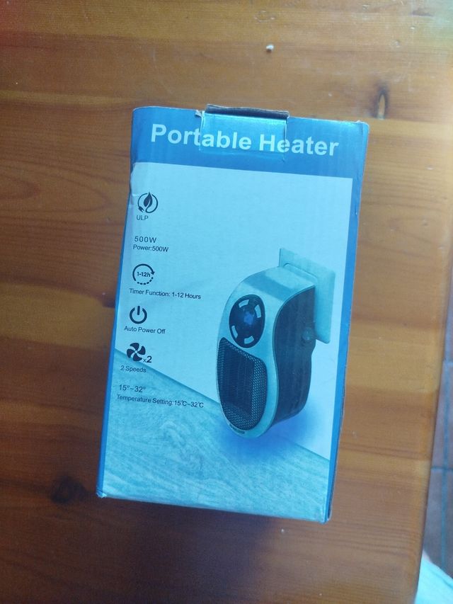 Calefactor Portátil 500W con Temporizador