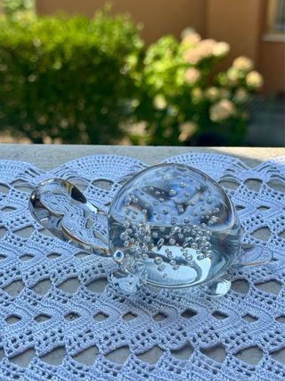 Tartaruga in vetro soffiato