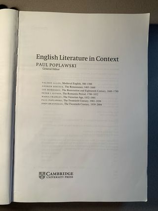 English Literature in Context