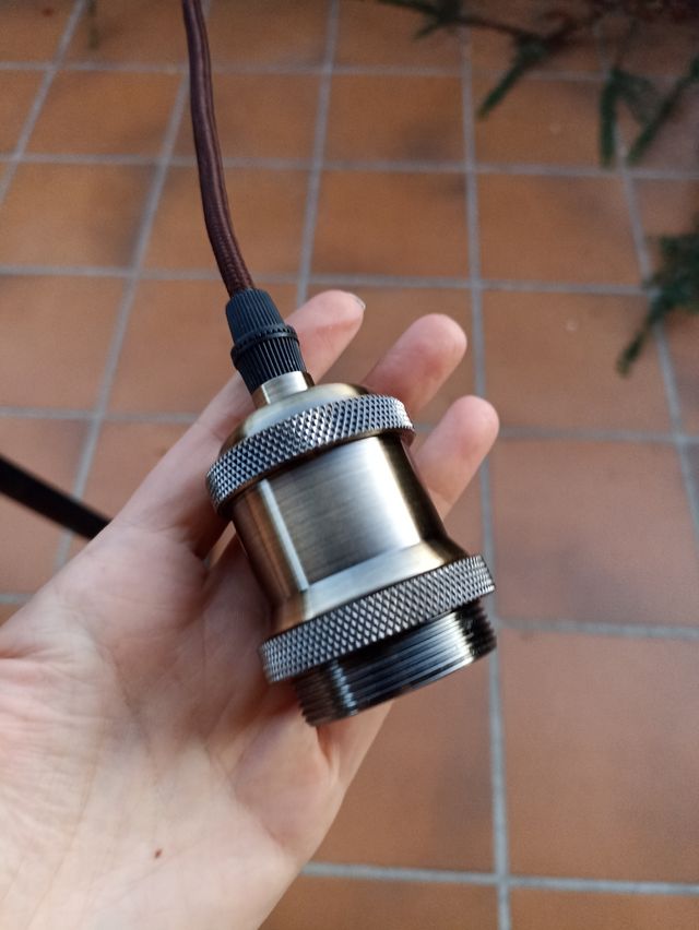 Lámpara techo madera vintage