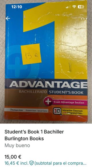 ADVANTAGE FOR BACHILLERATO 1. ST'S BOOK (2017)