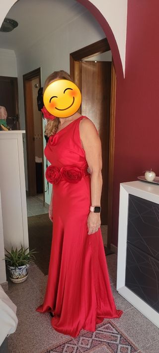 Vestido rojo largo fiesta