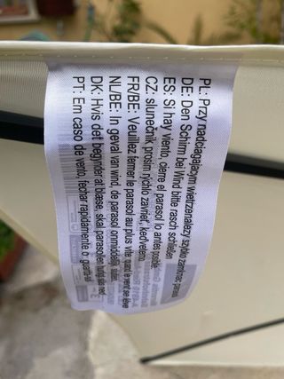 Parasol terraza beige