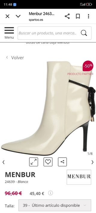 Botines beige tacón alto