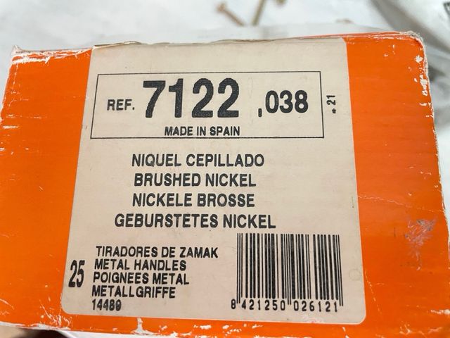 Tiradores puerta - 4 ud. - Niquel