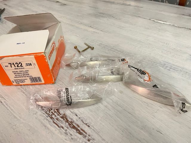 Tiradores puerta - 4 ud. - Niquel