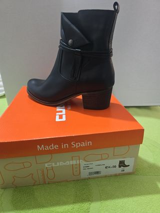 Botines CUMBIA Piel negros -talla 38