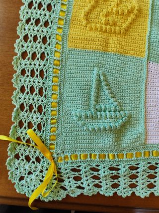 Copertina uncinetto neonato