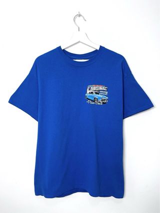 Camiseta Retro USA Coches Motor Y2K Nascar Azul
