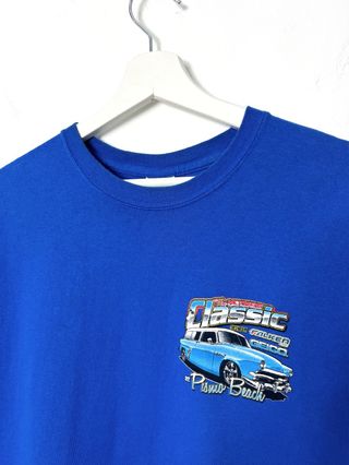 Camiseta Retro USA Coches Motor Y2K Nascar Azul