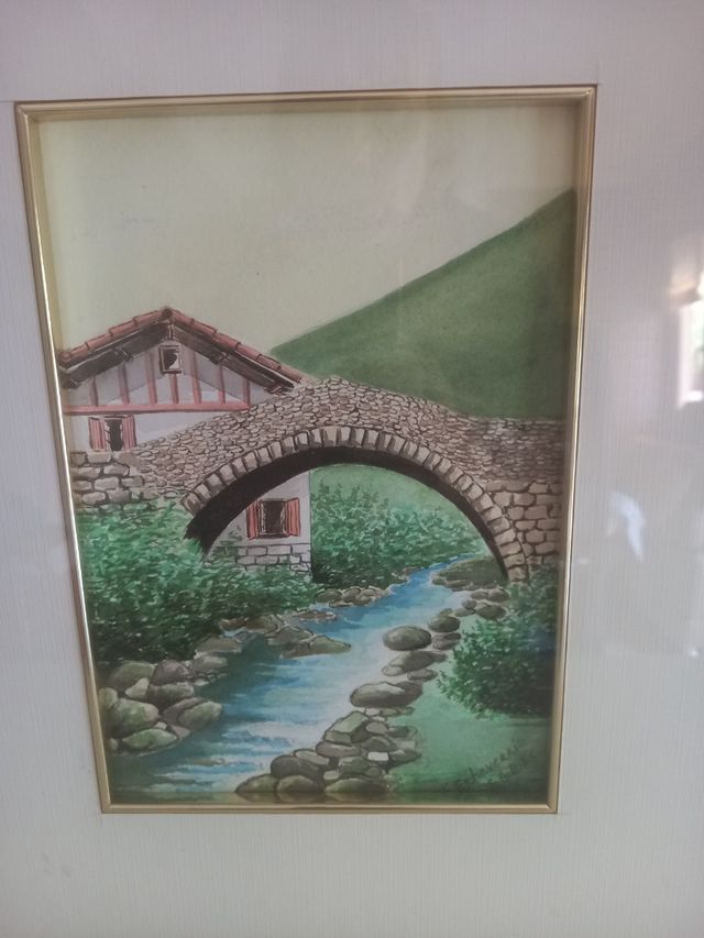 Cuadro acuarela paisaje