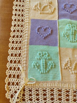 Copertina uncinetto neonato