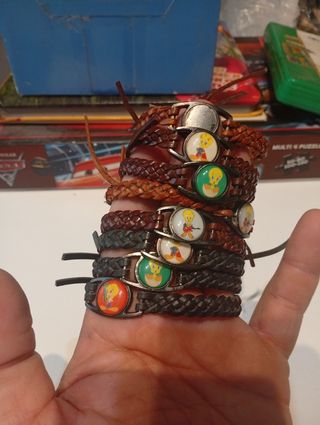 Pulseras cuero trenzado Piolín