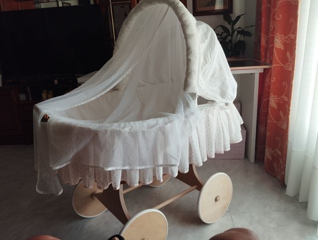 Moisés mimbre bebé