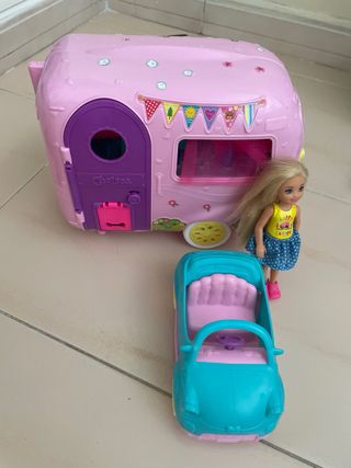 Caravana Barbie + coche