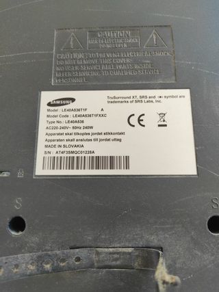 Placa alimentación Samsung LE40A536 - TV