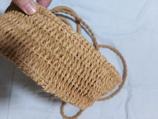Bolso de rafia beige