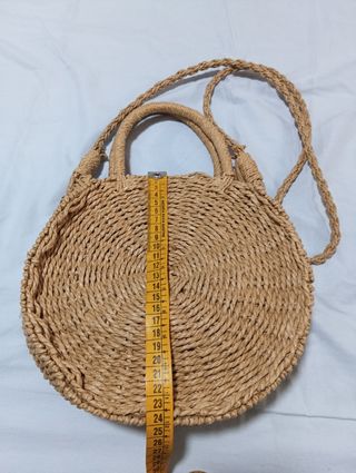 Bolso de rafia beige