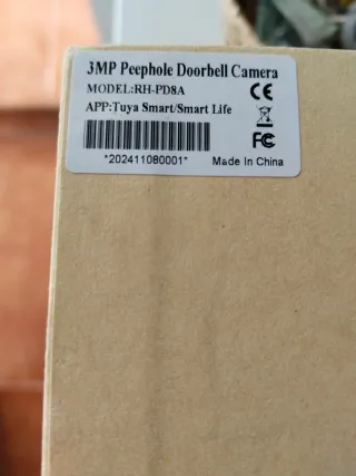 Timbre video inalámbrico con mirilla