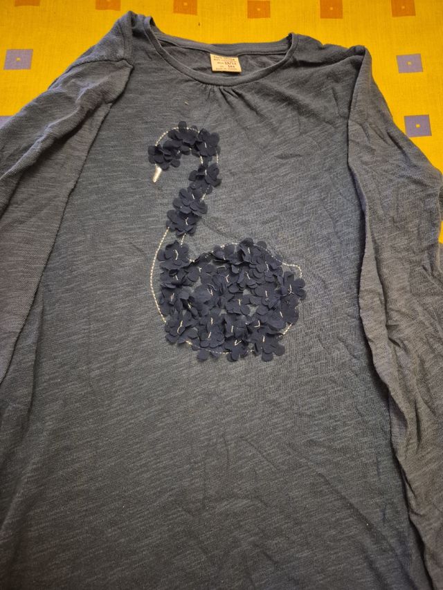 Dos Camisetas .una  París lentejuelas beige zara