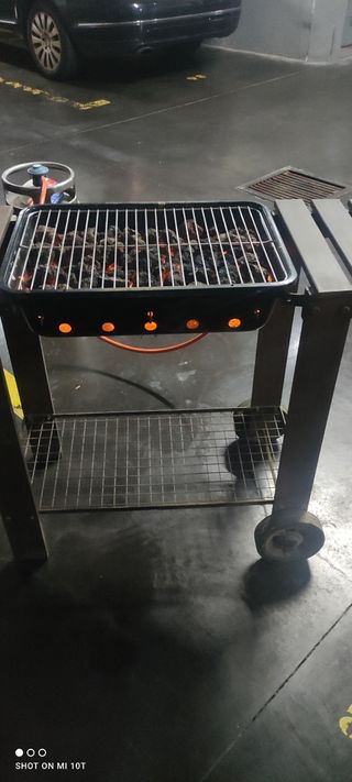 Barbacoa de 2 quemadores   Lleva piedras Volcánica