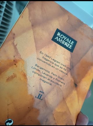 Colonia Legrain Royale Ambree Vintage