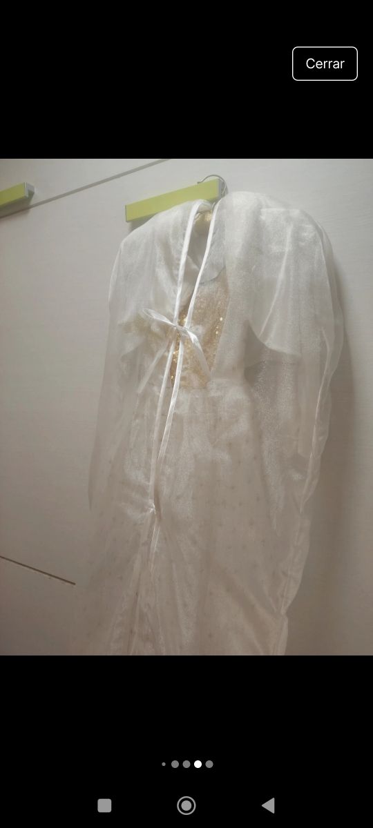 Abito con paillettes dorate, costume Disney