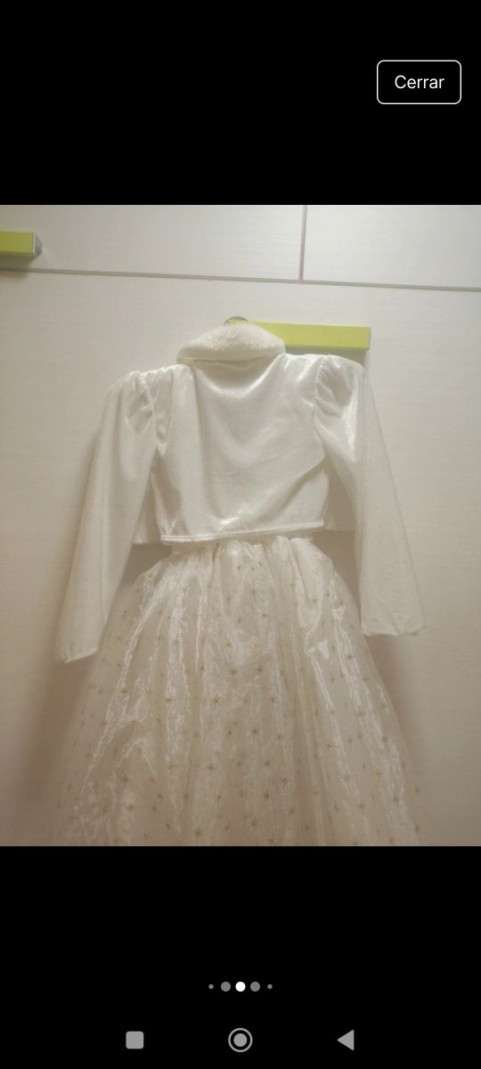 Abito con paillettes dorate, costume Disney