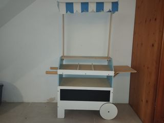 Carrito tienda madera niños