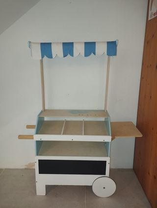 Carrito tienda madera niños