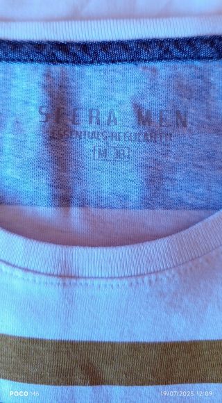 Camiseta Sfera Men rayas azul marino blanco M