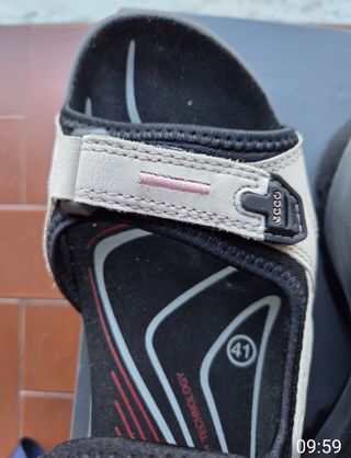 Sandali Ecco Yucatan 41 beige/neri