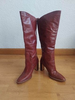 Botas altas marrones Zara