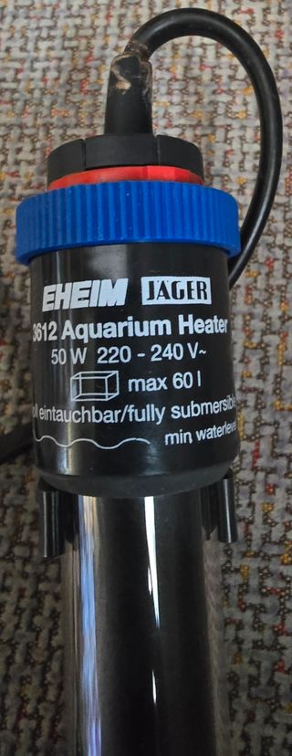 Calentador Eheim Jager 50W - Acuario 60 litros. 