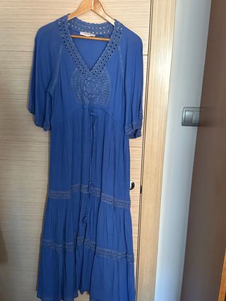 Vestido boho azul -