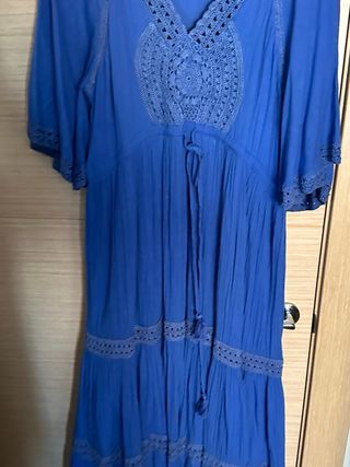 Vestido boho azul -