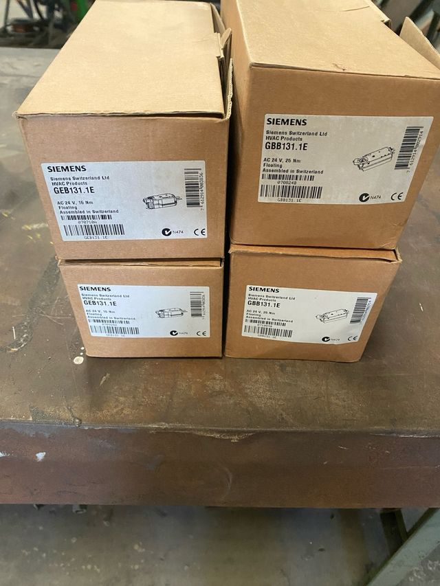 2 Actuadores Siemens GEB131.1E y 2 GBB131.1E