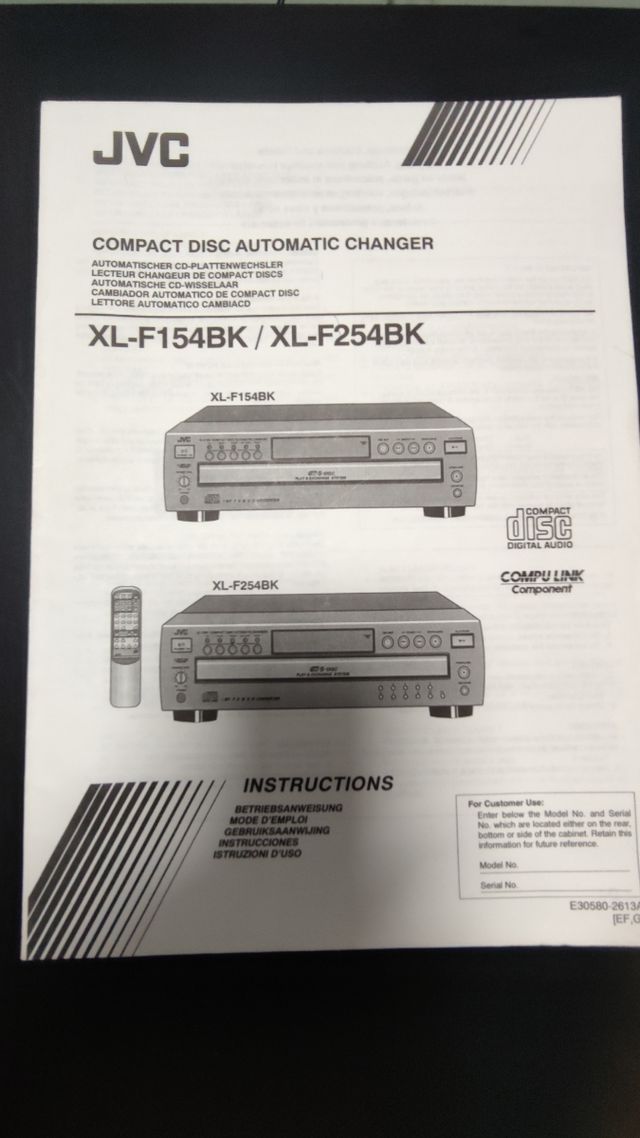 JVC XL-F54BK lettore 5-CD