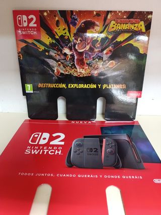 2 Carteles  Donkey Kong Bananza Nintendo Switch 2 