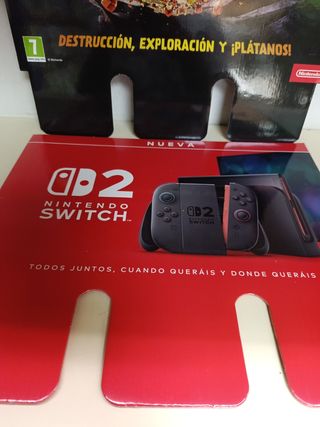 2 Carteles  Donkey Kong Bananza Nintendo Switch 2 