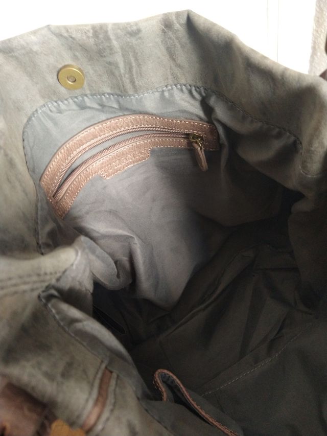 Bolso de hombro de gran capacidad color gris