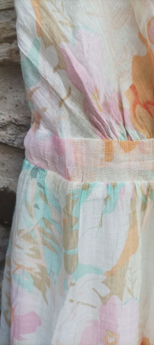 Vestido largo verano estampado floral - T-S