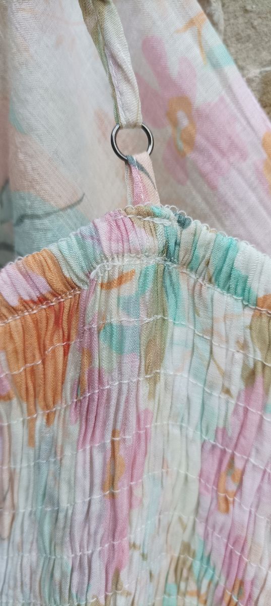 Vestido largo verano estampado floral - T-S