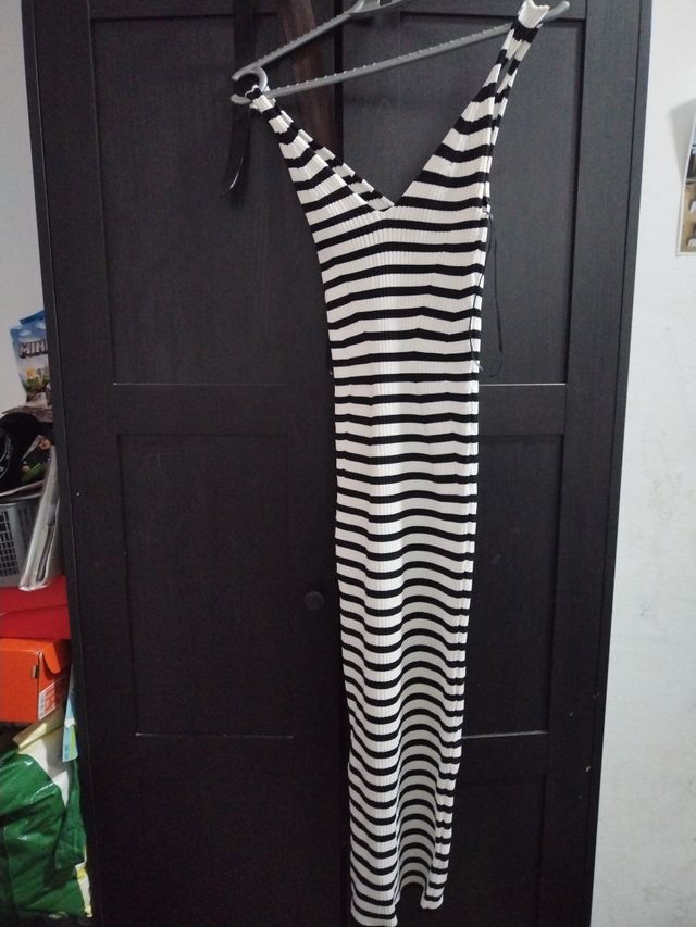 Vestido rayas blanco-negro