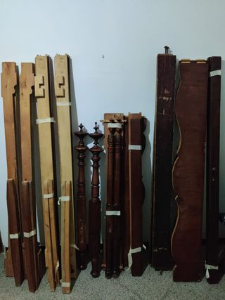 Lote de piezas para camas de madera