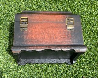 Caja vintage madera dorada